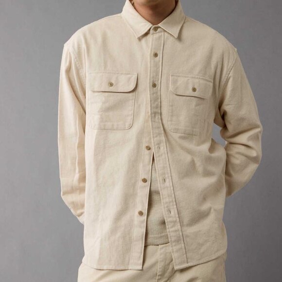 AE Men's Relaxed Fit Long Sleeve Shirt - Picture 1 of 6
